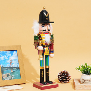 Muñeco de Madera Cascanueces Clásico Hecho a Mano con Lentejuelas, Adorno Navideño de 30cm con Función Animada para Manualidades, Venta al por Mayor - Product Image 6