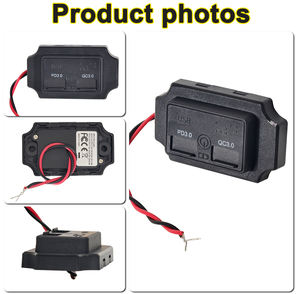 Prise de chargeur de voiture à montage plat avec interrupteur tactile, double ports USB-C et USB QC modifiés, et couvercle automatique à ressort - Product Image 3