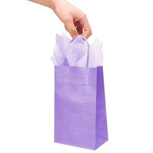 Small Paper Gifts Bags with Handles and <b>Tissue</b> Paper Birthday <b>Wedding</b> Party Goodies Gift Bags Practical Daily Paper Bags - Product Image 3