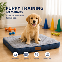 Matelas pour chien de taille moyenne 8 cm, dessus matelassé standard, silicone rafraîchissant, soutien stable et doux pour une utilisation quotidienne et les voyages