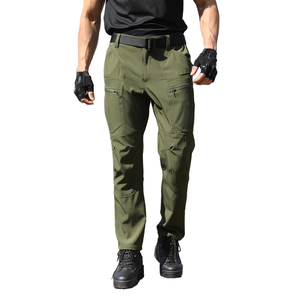 Pantalon cargo tactique léger de printemps et d'automne pour hommes, extensible et décontracté, randonnée à jambe droite et taille moyenne - Product Image 1