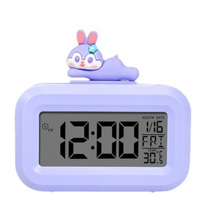 Cartoon Desktop <b>Clock</b> Electronic Alarm <b>Clock</b> With Temperature Display Rectangular Shape For Dormitory And Back To School Use - Product Image 5