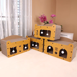 ShuangYuan moderna Villa di lusso per gatti in legno massello condominio interno/esterno grande gabbia per gatti criceti con motivo animale - Product Image 1