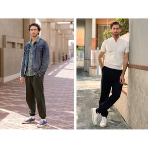 FOXA Men's Fleece Lined Joggers Cotton Athletic Sweat Pants With Zipper Pockets Casual Heavyweight <b>Lounge</b> Pants - Product Image 5