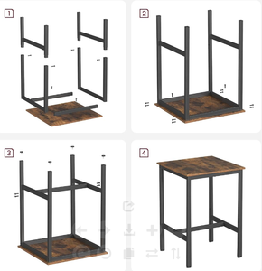 Wholesale <strong>Dining</strong> <strong>Table</strong> Set With 4 Chairs Metal Wooden <strong>MDF</strong> <strong>Dining</strong> Set for <strong>Dining</strong> Room - Product Image 2