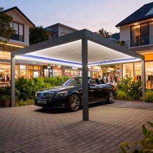 Cochera Independiente de Aluminio de Lujo Industrial Moderna, Impermeable, con Garantía de 10 Años, Postes Reforzados para Hoteles y Resorts - Product Image 2