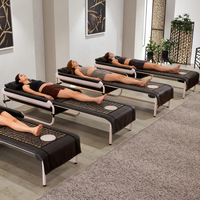 Table de massage et de beauté professionnelle pour spa, à rouleaux, avec thérapie thermique infrarouge et pierres chaudes, pour relaxation de la colonne vertébrale, en jade coréen Master V3 V4 V6