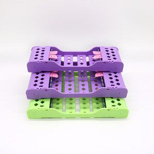 Caja de Esterilización para Instrumentos Dentales, Tipo Tarjeta Verde Púrpura, para Almacenamiento y Organización de Herramientas Dentales - Product Image 3