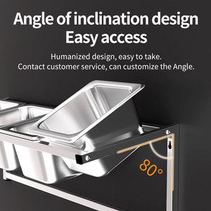 ชั้นวางเครื่องปรุงติดผนังสแตนเลส 4 ช่อง ภาชนะใส่อาหารทรงสี่เหลี่ยม ทำความสะอาดง่าย ป้องกันแบคทีเรีย ป้องกันความชื้น - Product Image 3