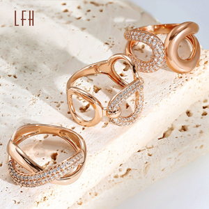 Anillo de Compromiso de Circonita AU750 al por Mayor, Joyería Clásica de Oro Real de 18k para Regalo - Product Image 3