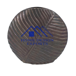 Floreros decorativos para el hogar de la sala de estar para el hogar, hoteles y restaurantes, jarrones de suelo de trompeta de oro antiguo de aluminio - Product Image 6