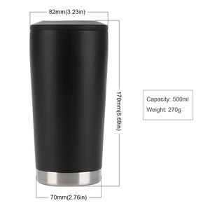 Mug isotherme classique en acier inoxydable à double paroi de 500 ml avec bouchon à boire directement – Chaud et <span class=keywords><strong>Froid</strong></span> - Product Image 3