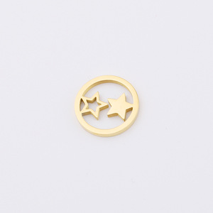 Gương Đánh Bóng Bằng Thép Không Gỉ Vòng Rỗng Trái Tim Sao Mặt Trăng Quyến Rũ Chính Cho Vòng Đeo Tay Dệt - Product Image 4