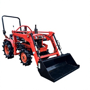 Tractor Agrícola Usado Rojo 4x4 con Cargador Frontal, Motor de 50 HP con Transmisión por Engranajes y Bomba para Uso Agrícola Multifuncional - Product Image 1