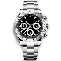 Reloj de Lujo Automático para Hombre de 39mm con Logo Estéril, Cronógrafo de Cuarzo VK63, Acero Inoxidable y Logo Personalizado