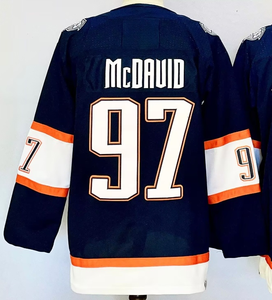 Maillots de hockey sur glace en gros : <span class=keywords><strong>Connor</strong></span> McDavid, Leon Draisaitl, Wayne Gretzky, Stuart Skinner – Broderie complète - Product Image 3