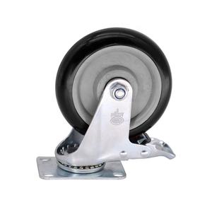 Verzinkte Tragfähigkeit 130kg <span class=keywords><strong>Pu</strong></span>-Lenkrad Doppelkugellager-Lenk rollen Mittlere Beans pru chung <span class=keywords><strong>3</strong></span> 4 <span class=keywords><strong>5</strong></span>-Zoll-Rollen für OEM - Product Image 3