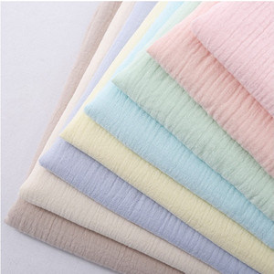 Écologique 100% Coton Crêpe Tissu Tissé Technique Fil Peigné Teint Uni pour Serviette de <span class=keywords><strong>Bain</strong></span> de Bébé Sac de Couchage Canapé Rembourrage - Product Image 1