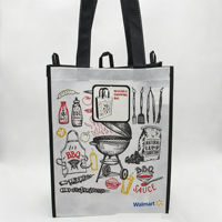 Sac fourre-tout écologique personnalisé en non-tissé, fibre de maïs PLA, biodégradable, RPET, PP recyclé, PET, réutilisable pour les courses, supermarché