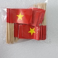 Vente en gros de nouveaux pics à dents personnalisés du Vietnam et de mini-pics décoratifs pour cupcakes de différents pays