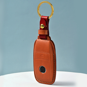 Protecteur de porte-clés en cuir pour <span class=keywords><strong>Mercedes</strong></span> Benz Classe E Couvercle de clé compatible avec les modèles E200L/E300L/C260L/C180/A200 - Product Image 3