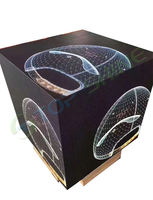 Panneau de publicité artisanal TS de bonne qualité, panneau de forme spéciale à haute luminosité, Cube d'affichage LED personnalisé d'intérieur