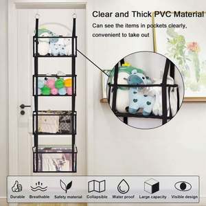 High Quality Transparent PVC Hanging Organizer Eco-Friendly Decorative Storage Bag with Door Mounting for Home Organization - Product Image 6