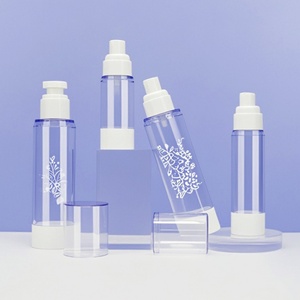 15ml 30ml 50ml 80ml 100ml 120ml Refillable Cosmetic Clear White Airless Lotion Serum <b>Pump</b> <b>Bottle</b> with <b>Pump</b> Sprayer - Product Image 1