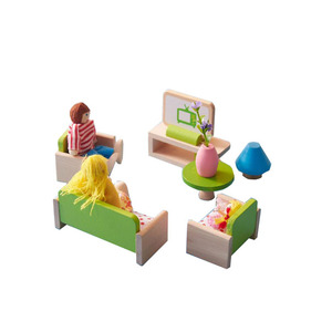 Giocattolo di famiglia per bambini Mini soggiorno imitazione della ragazza piccoli mobili in legno casa delle bambole soggiorno della bambina - Product Image 1