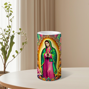Juego de 3 Velas LED sin Llama con Control Remoto, Diseño Religioso Mexicano de <span class=keywords><strong>Nuestra</strong></span> <span class=keywords><strong>Señora</strong></span> de Guadalupe, para Iglesia, Oración, Altar, Decoración <span class=keywords><strong>del</strong></span> Hogar - Product Image 4