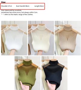 <span class=keywords><strong>Maglia</strong></span> da <span class=keywords><strong>donna</strong></span> j2k Chic estiva in <span class=keywords><strong>maglia</strong></span> tinta unita bianca in <span class=keywords><strong>maglia</strong></span> Skinny gilet senza maniche senza scollo Streetwear maglione estivo Casual - Product Image 2