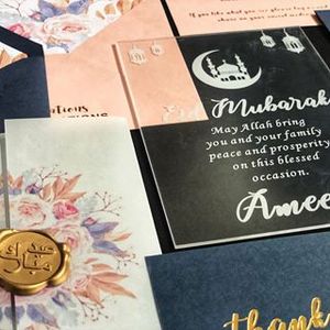 Tarjeta de invitación de <span class=keywords><strong>boda</strong></span> Floral de Europa azul marino, tarjetas de <span class=keywords><strong>boda</strong></span> acrílicas mate, sobre con forro, decoración, tarjetas de deseos - Product Image 3