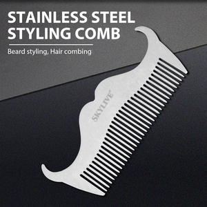 Peigne à queue de <span class=keywords><strong>rat</strong></span> professionnel pour la coiffure, à dents fines, en acier inoxydable, outil de coiffure tendance pour salon - Product Image 1