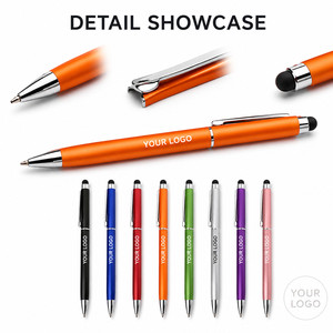 Stylo publicitaire personnalisé avec logo, stylo à bille en métal aluminium pour cadeau d'entreprise, appareil tactile, fournitures de bureau - Product Image 2