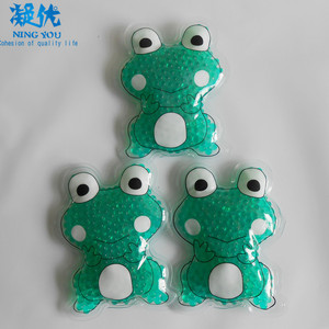 Thiết Kế Dễ Thương Động Vật Ếch Bead <span class=keywords><strong>Ice</strong></span> <span class=keywords><strong>Pack</strong></span> Bag Gel HS Code Cho Trẻ Em Sốt Nén - Product Image 6