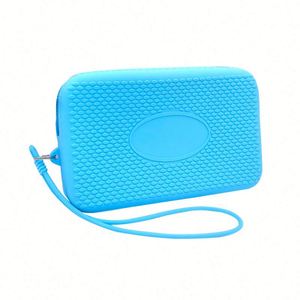 Customizable Logo NH Fashion Candy Large Capacity <b>Silicone</b> <b>Waterproof</b> Makeup Pouch Bag Long Coin Purse Zipper Closure Lifting - Product Image 4