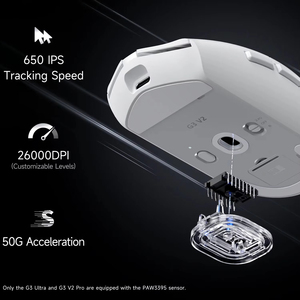 MCHOSE G3 V2 เมาส์สำหรับเล่นเกมไร้สาย PAW 3395 เซ็นเซอร์ไตรโหมด 26000DPI เซ็นเซอร์ความแม่นยำสูงเมาส์สำหรับเล่นเกมสำหรับแล็ปท็อปพีซี - Product Image 2