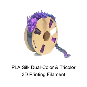 Filamento <span class=keywords><strong>PLA</strong></span> de Seda al por Mayor de Fábrica, 1.75mm 1KG, Degradado Tricolor Brillante, Tolerancia 0.02mm, Filamento 3D <span class=keywords><strong>PLA</strong></span> de Seda - Product Image 4