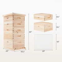 Neuer 5-Schichtiger Kompletter Langstroth Bienenstock 10-Rahmen Wachsbeschichteter Holz-Bienenstock Starter-Set Apicultura Rahmen Nicht Inbegriffen