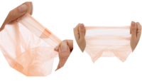 Sac plat réutilisable pour t-shirt imprimé sur mesure avec gaufrage pour supermarché et sac sur rouleau