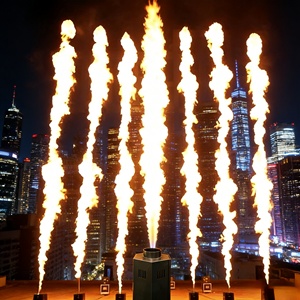 उच्च गुणवत्ता वाले लौह dmx512 5-चैनल हेक्सागोनल लौ मशीन 300w एसी 110-220v चरण पाइरोटेक्निक प्रदर्शन के लिए - Product Image 6