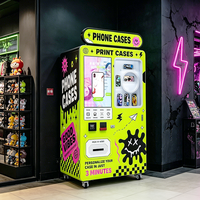 Machine de vente automatique d'étuis de téléphone portable imprimés en couleur, machine à personnaliser les coques de téléphone, paiement multi-mode pour les salons de thé et les pâtisseries