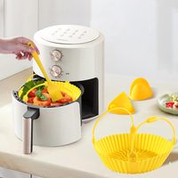 Ensemble de doublures et accessoires de friteuse en silicone sans Bpa, réutilisables, avec mitaines de four, pinceaux à badigeonner