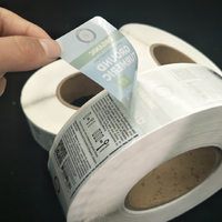 Autocollant de bouteille d'huile essentielle de cosmétique en vinyle imprimé avec Logo personnalisé imperméable