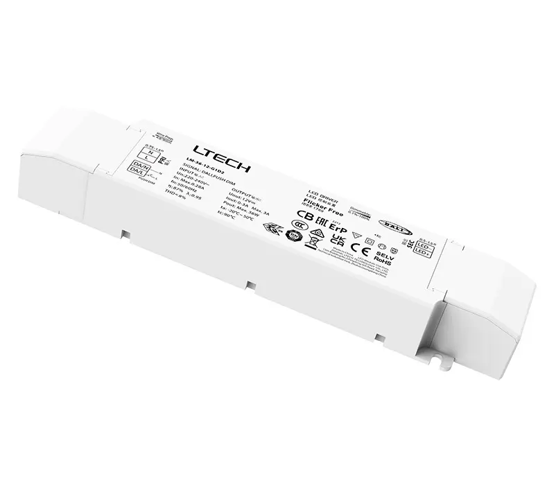 LTECH sürücü LM-36-12-G1D2 36W 24V LED akıllı sürücü DALI TD6 titreşimsiz