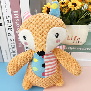 צעצוע כלבים חדש יוקרתי קלאסי מצויר עמיד בפני נשיכות מצמר קורדרוי רך עם צפצפה - Product Image 3