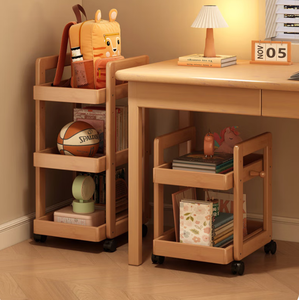 Estantería de pie, estante para mochilas infantiles, carrito móvil, libros <span class=keywords><strong>con</strong></span> <span class=keywords><strong>ruedas</strong></span>, almacenamiento multinivel para uso doméstico. - Product Image 2