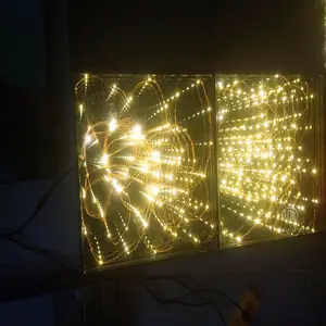 Projecteur de lumière en miroir, 50x50cm 100x100cm, ciel étoilé 3D, pour fête de mariage, scène