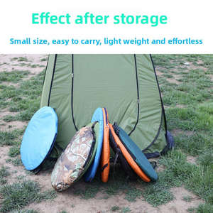 E-RIKE tente de douche portable de haute qualité personnalisée à 2 fenêtres ultralégère pour l'extérieur - Product Image 5