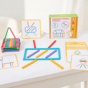 Juguetes de Rompecabezas de Madera con Forma de Arcoíris para Niños, Juguetes Educativos Montessori para Mejorar la Destreza de los Dedos y la Capacidad de Pensamiento de los Niños - Product Image 3
